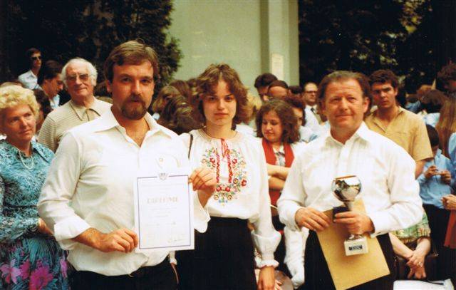 Pokal an Wolfgang Kursawe und Gottfried Weber 1979 in Aix-les-Bains
